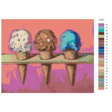 Картина по номерам BRUSHES-PAINTS Фуд Арт Вафельные рожки с мороженым U-202 40x50 см Картина по номерам BRUSHES-PAINTS Фуд Арт Вафельные рожки с мороженым U-202 40x50 см