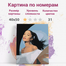 Картина по номерам Раскрасим сами певица Ариана Гранде холст на подрамнике 40х50 см Картина по номерам Раскрасим сами певица Ариана Гранде холст на подрамнике 40х50 см