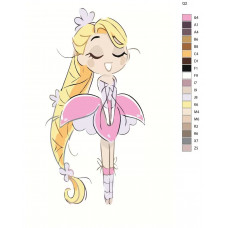 Живопись по номерам BRUSHES-PAINTS Рапунцель балерина