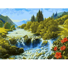 Картина по номерам Paintboy Водопад, 40x50 см