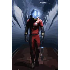 Картина по номерам Бруталити Prey астронавт в космосе 2 на холсте 60 x 40