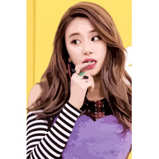 Картина по номерам Бруталити TWICE Kpop Chaeyoung 51 на холсте 60 x 40