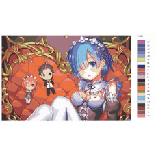 Живопись по номерам BRUSHES-PAINTS Аниме RE:ZERO. Рем. Rem Живопись по номерам BRUSHES-PAINTS Аниме RE:ZERO. Рем. Rem
