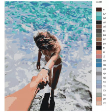 Картина по номерам BRUSHES-PAINTS Пара держащаяся за руки X843 40x40 см