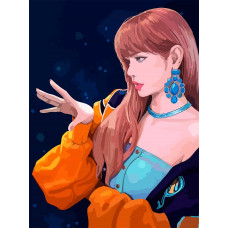 Живопись по номерам Бруталити Музыка KPOP Blackpink Lisa - 6076 В