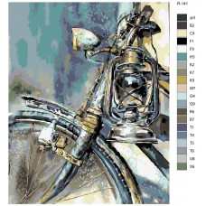Картина по номерам BRUSHES-PAINTS Велосипед и керосиновая лампа R-141 40x50см Картина по номерам BRUSHES-PAINTS Велосипед и керосиновая лампа R-141 40x50см