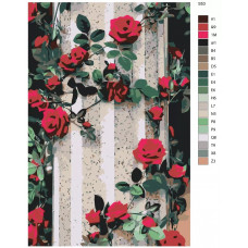 Живопись по номерам BRUSHES-PAINTS Красные розы
