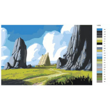 Живопись по номерам BRUSHES-PAINTS Хижина в скалах