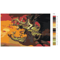 Картина по номерам BRUSHES-PAINTS Полет драконов Борис Вальехо Валеджо Y980 40x60 см Картина по номерам BRUSHES-PAINTS Полет драконов Борис Вальехо Валеджо Y980 40x60 см