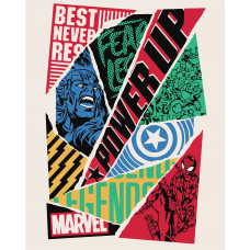 Картины по номерам  Marvel Adults Герои вперед MA009