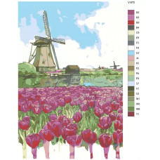 Живопись по номерам BRUSHES-PAINTS Цветочная ферма
