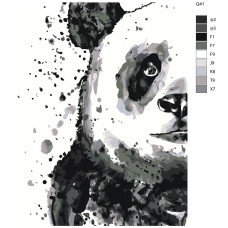 Живопись по номерам BRUSHES-PAINTS Панда