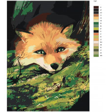 Живопись по номерам BRUSHES-PAINTS Большая лиса и маленький человек