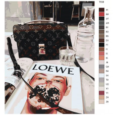 Живопись по номерам BRUSHES-PAINTS СУМОЧКА LV И ЖУРНАЛ