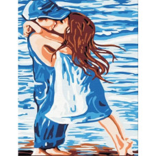 Картина по номерам Цветной Поцелуй, 40x50