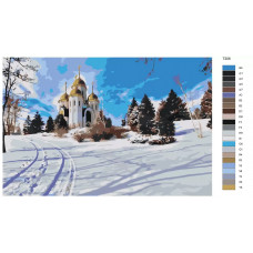 Живопись по номерам BRUSHES-PAINTS xрам в лесу