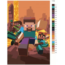 Живопись по номерам BRUSHES-PAINTS Minecraft (Майнкрафт)