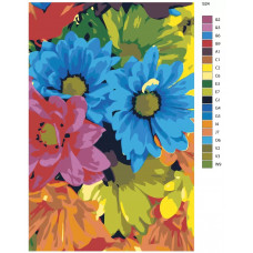 Живопись по номерам BRUSHES-PAINTS Яркие цветы