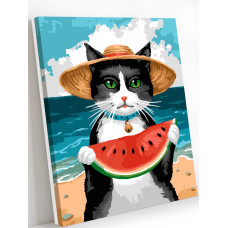 Картина по номерам Art on Canvas Арбузная долька AC227 40х50 см