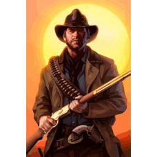 Живопись по номерам Бруталити Игра RDR Red Dead Redemption Артур Морган