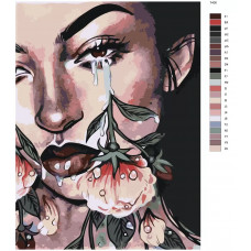 Живопись по номерам BRUSHES-PAINTS Мои слезы- это розы