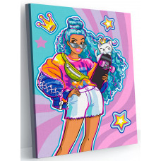 Картина по номерам KiKi BE004 Barbie Extra Будь собой 30*40