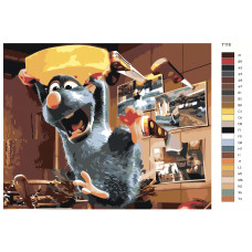 Живопись по номерам BRUSHES-PAINTS Рататуй и сыр