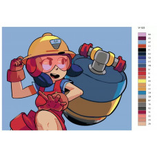Живопись по номерам BRUSHES-PAINTS Игра Brawl Stars (Бравл Старс). Лола