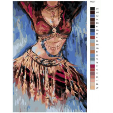 Живопись по номерам BRUSHES-PAINTS Танец живота. Тансовщица в восточном наряде