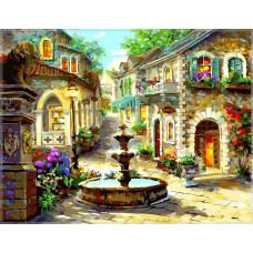 Картина по номерам Цветной Фонтан, 40x50