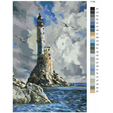 Живопись по номерам BRUSHES-PAINTS Маяк
