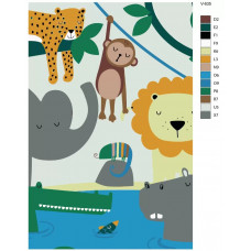 Живопись по номерам BRUSHES-PAINTS Животные Африки
