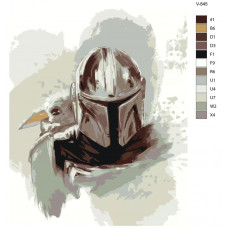 Живопись по номерам BRUSHES-PAINTS Звездные Войны. Мандалорец И Грогу