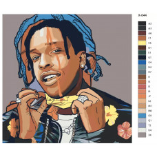 Живопись по номерам BRUSHES-PAINTS Репер ASAP Rocky Живопись по номерам BRUSHES-PAINTS Репер ASAP Rocky