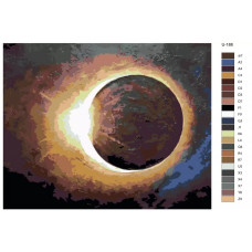Живопись по номерам BRUSHES-PAINTS Луна. Солнечное затмение