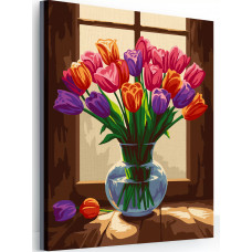 Картина по номерам Hobby Paint Букет тюльпанов 40х50