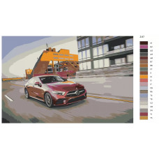 Живопись по номерам BRUSHES-PAINTS Красный мерседес