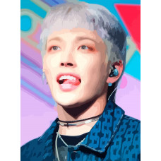 Живопись по номерам Бруталити Музыка KPOP Ateez Хонджун - 6067 В