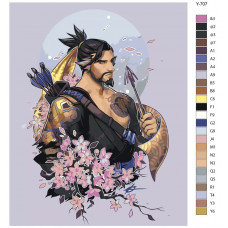 Живопись по номерам BRUSHES-PAINTS Компьютерная игра Overwatch (овервотч). Хандзо Живопись по номерам BRUSHES-PAINTS Компьютерная игра Overwatch (овервотч). Хандзо