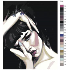 Живопись по номерам BRUSHES-PAINTS Томная женщина