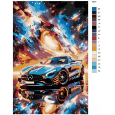 Живопись по номерам BRUSHES-PAINTS Спортивные машины Mercedes-Benz