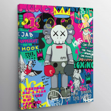 Картина по номерам Red Panda Kaws граффити p55256 30x40 см