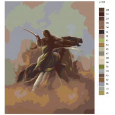 Живопись по номерам BRUSHES-PAINTS Восточные войны. Арабский воин с мечом на лошади Живопись по номерам BRUSHES-PAINTS Восточные войны. Арабский воин с мечом на лошади
