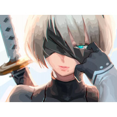 Живопись по номерам Бруталити игра Nier Automata 5850