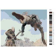 Картина по номерам BRUSHES-PAINTS God of War Кратос и босс-крокодил U-79 40x50 см Картина по номерам BRUSHES-PAINTS God of War Кратос и босс-крокодил U-79 40x50 см