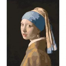 Набор для рисования по номерам "Женщина с жемчужной сережкой", 40x50 см, арт. HS0082