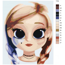 Живопись по номерам BRUSHES-PAINTS Мини Харли Квин