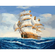 Картина по номерам Paintboy На всех парусах, 40x50 см