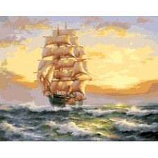Картина по номерам ВанГогВоМне Парусник, 40x50
