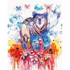 Живопись по номерам Paintboy Абстрактный медведь 40x50